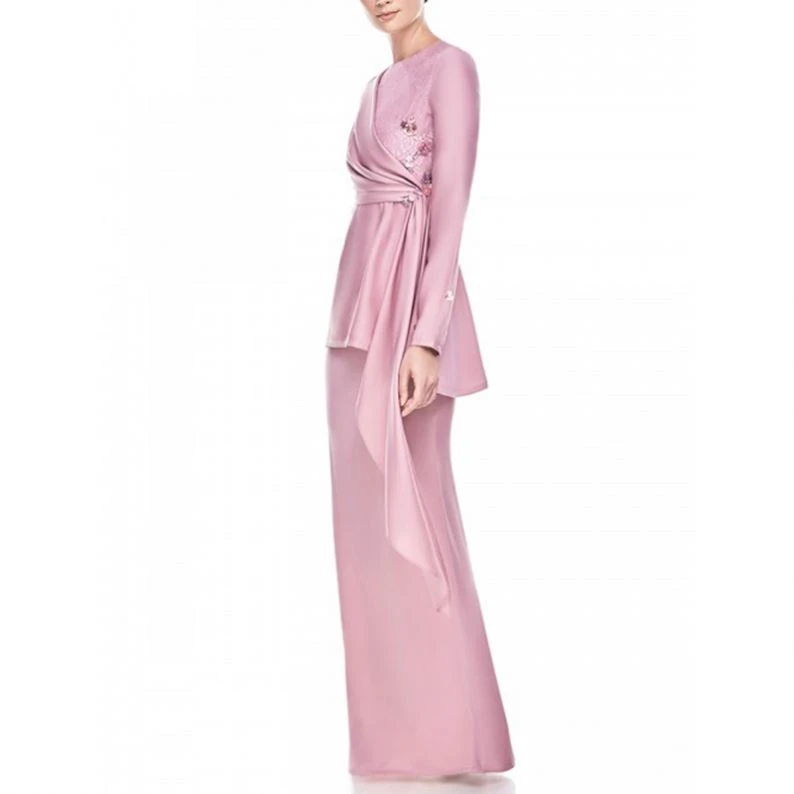 Best Selling Kurtis For Women Abaya Dresses Peplum Style Baju Kurung Two Pieces Sets Islamic Muslim Dress