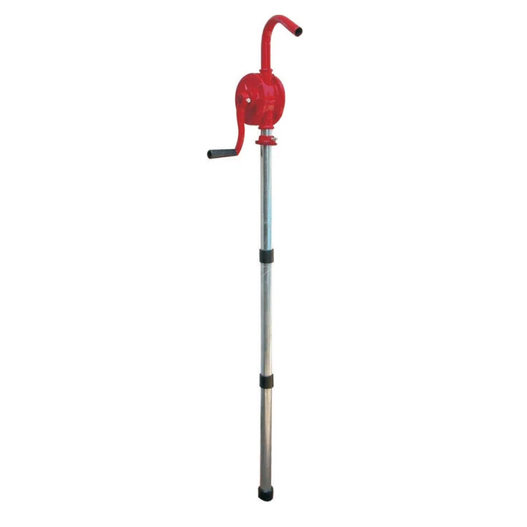 Best selling type Manual Hand Barrel Rotary Oil Pump with discharge hose and suction pipe