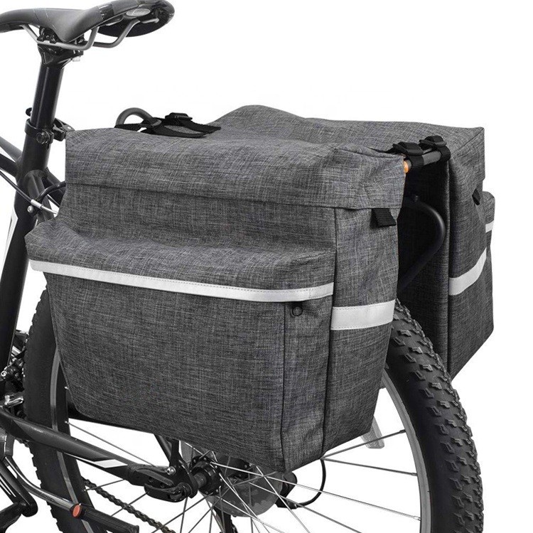 Bicycle Rear Rack Seat Transport Trunk Pannier Bag Bike Saddle Bag with Light