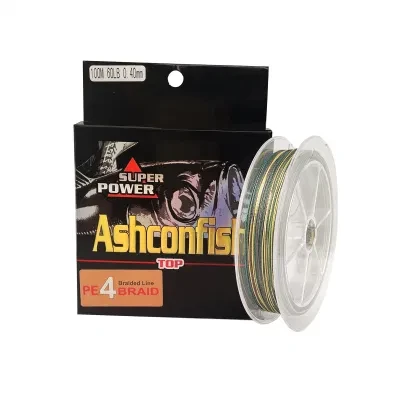 Big Game Fishing Tackle 4 Strands 100m Pack 0.1-0.6mm Colorfull PE Braided Fishing Line