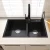 Import big size commercial handmade undermount black double bowl stainless steel kitchen sinks from China