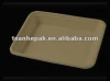 biodegradable unbleached wheat straw fiber food service tableware 350ml soup meat fruit takeout food container trays