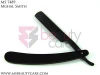 Black coated Straight Razor/Steel blade and plastic handle