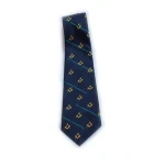 Black Tie with Shadow Square and Compass Motif