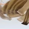 Blond color Remy human hair 3M adhesive tape hair extensions