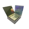 Book box custom holographic paper cardboard box packaging for nail polish oil