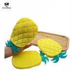 BPA Free Soft Back Bath Brush Scrubber Shower Body Massage Silicone Baby Pineapple Bath Brush