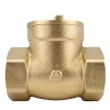 brass spring air compressor y type dual plate check valve