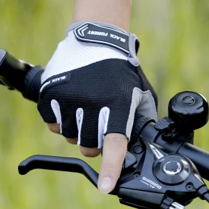 Breathable mesh half finger gloves gel padded sport gloves outdoor bicycle cycling gym training finger gloves