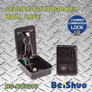 BS-RU0210 three number combination lock secure outdoor wall mount key safe