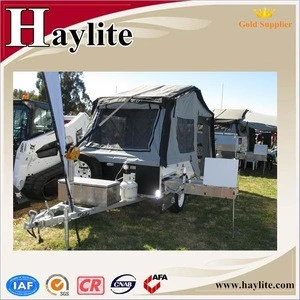 Camping camper bivouac trailer with tent
