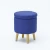 Caoxian Huashen Multifunctional stool round velvet wooden storage ottoman stool with 4 wooden legs in kd