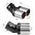 Import Car Auto Round  Exhaust Muffler Tip   Dual Pipe Chrome Trim Modified Exhaust Tips Tail Pipe Exhaust Pipes from China