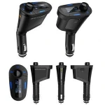 Car MP3 Player Wireless FM Transmitter with Remote Control and 1.1 inch Screen, Support USB and SD / MMC Card Slot