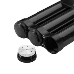 Carbon Fiber Pattern Metal Aluminum Tube Portable Three Pack  Cigar Moisturizing Tube