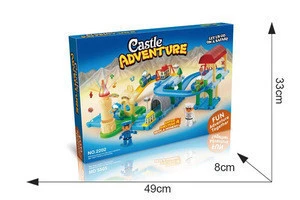 Castle adventure electric slot car racing track set toy