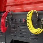 CC9 yellow Plastic Air Brake Nylon tube Coils Assembly, working length=3, coil diameter=90mm