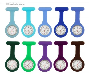 CE and FCC certificate many colours factory price Eco-friendly Silicone Nurse Watch colorful hot selling cheap luminous  watches