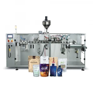 CE Certification Hanging Hole Flat Pouch Filling Nuts Potato Chips Candy Cosmetics Particles Horizontal Packing Machine