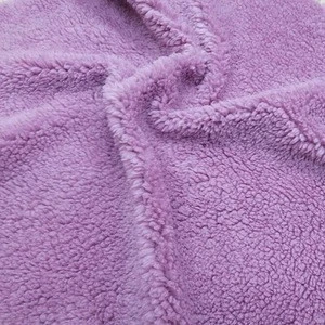 cheap 100 polyester plain dyed custom velour fabric for blanket clothing home textile