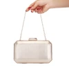 Cheap elegant shoulder chain purse metal frame hard case box women clutch bags women evening bag