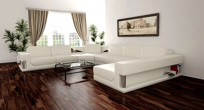 Cheap Home White Living Room Furniture Sofa Set Italian Pure Leather Sofa 3 Seat Sofaset