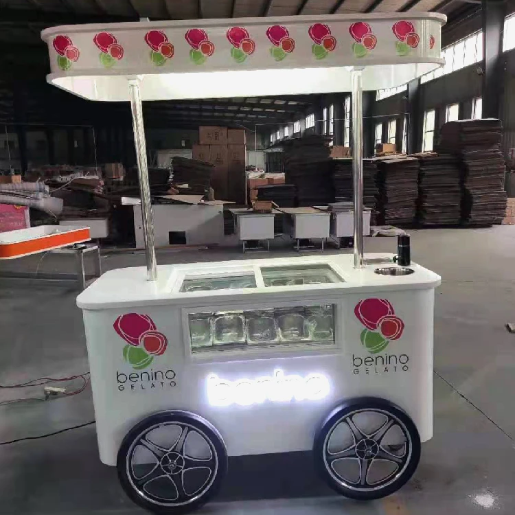 Cheap ice cream trailer cart for selling soft ice cream