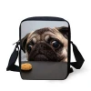 Cheap Wholesale Animal Pug Dog Print Travel Sling Girl Kids Handbags Purse Bag Womens Small Shoulder Messenger Bag