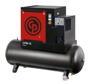 Chicago Pneumatic Low noise air-compressor price rotary screw air compressors with tank and dryer