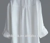 China factory Fashion style women shirt new design white long line cotton shirt