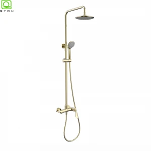 China Famous trademark three functions Brass Chrome surface bathroom hot and cold rain shower set