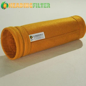 China Heading Filter Polyester, Nomex, Acrylic,PPS, PTFE, P84, Fiberglass dust filter bag for industrial dust collector system