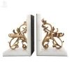 China manufacture custom bronze marble table decorative office decoration bookend for sale