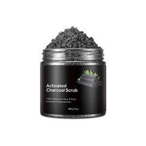 China Manufacturer Factory Custom New Products Make Your Own Brand Body Scrub Private Label Skin Care Charcoal Scrub 340g