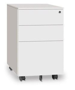 china office furniture high quality steel mobile  pedestal cabinet vertical 3 drawers metal file drawer cabinet with casters