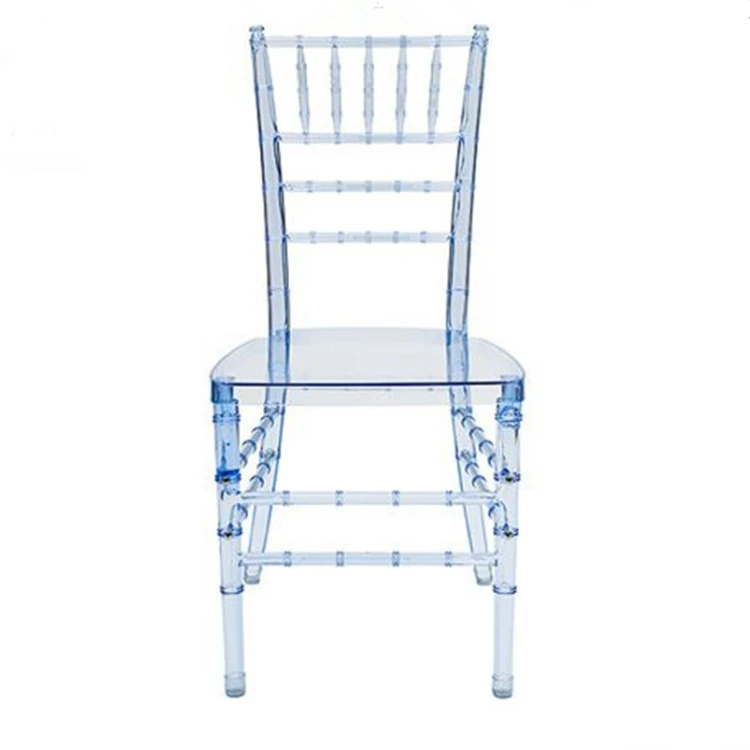 China plastic clear crystal resin white wedding sillas chiavari tiffany chair