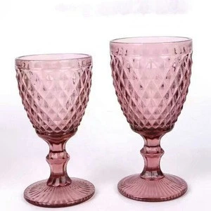 China Supplier Colorful Heavy-Duty Unbreakable Transparent Vintage Glass Cup