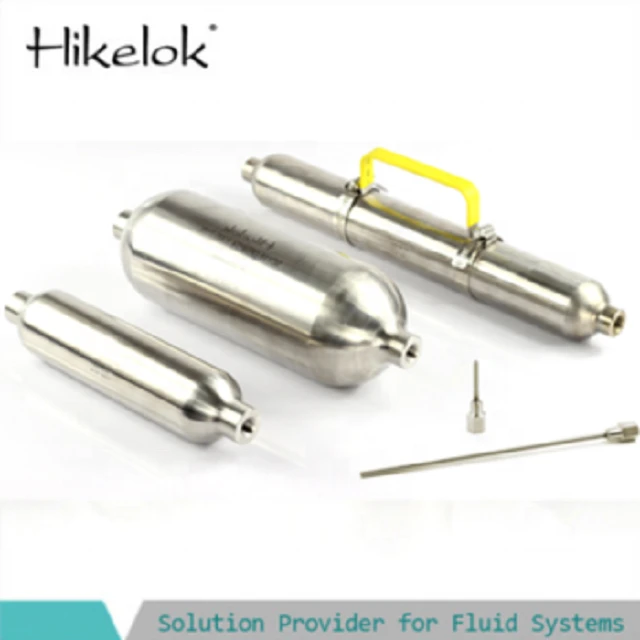 Chinese factory Hikelok 40 to 3785 cm3 5000 psig double-ended  stainless steel alloy sample gas cylinder