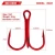 Import Classic Fishing Treble Hooks Red High Carbon Steel FishHook 2# 4# 6# 8# 10# Fishing Equipment from China