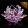 Clear glass style cute reasonable price lotus crystal crafts