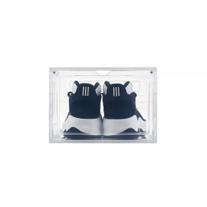 Clear Magnetic Plastic Shoe Boxes Drop Front Shoe Storage Box Transparent Shoe Boxes