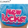 CLIMATE New Rocker Cap Men Women Sport Contrast Color Baseball Cap Suede peak Washed Authentic Hat Cap for Men Women