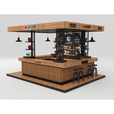 Buy Coffee Shop Bar Counter Decoration Interior Design Display Rack ...