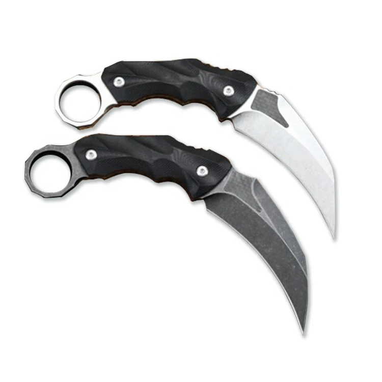 Collectible Cool D2 Blade+G10 Handle Straight Knife CS GO Karambit  Fixed Blade Combat Tactical Knife With Sheath