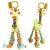 Import color baby plush animal toy cute baby giraffe toy happy monkey plush stuffed toy keychain from China