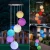 Import Color Changing SolarPower Wind Chime Crystal Ball Hummingbird Butterfly Waterproof Outdoor Windchime Light for Patio Yard Garden from China