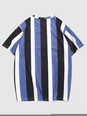 Colorblock Stripe Short Sleeve mens tee-shirt