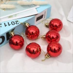 Colored Shatterproof Tree Hanging Balls Decoration Wholesale Clear Plastic Decorations Ornaments 4cm Christmas Ball