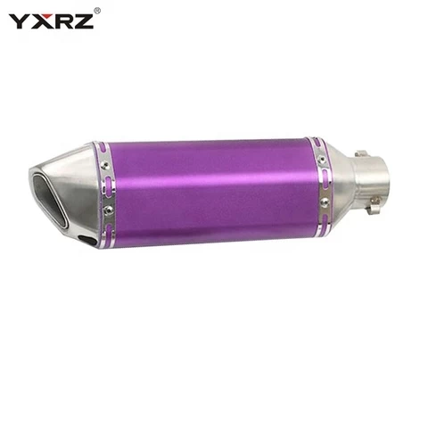 Colorful 304 stainless steel 51mm universal motorcycle exhaust muffler pipe for 250CC motorcycle