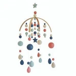 Colorful Wool Ball Baby Crib Mobile Felt Baby Mobile for Babies Bed Room Decor